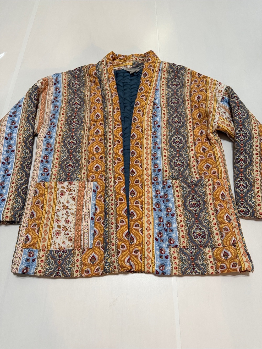 Autres Filles Quilted Open Front Kimono Jacket S/P NWT